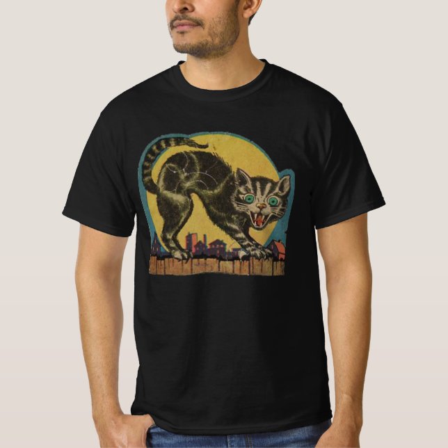 T-shirt Chat d'Halloween (Devant)