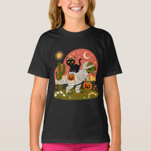 T-shirt Chat d'Halloween adorable sur un dinosaure – Drôle