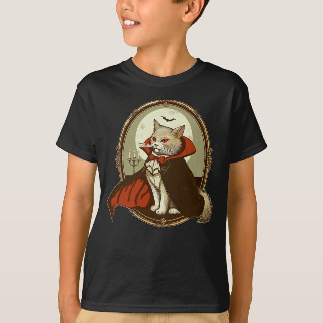 T-shirt Chat d'Halloween, Comte Catula (Devant)