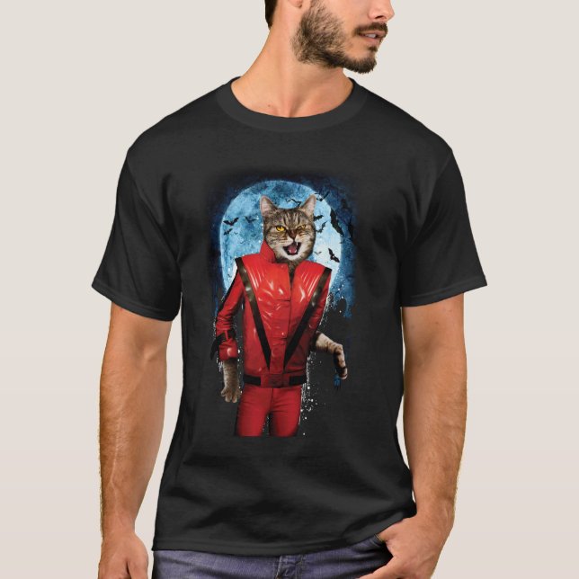 T-shirt Chat d'Halloween effrayant (Devant)