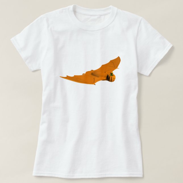 T-shirt Chat d'Halloween orange cool (Design devant)