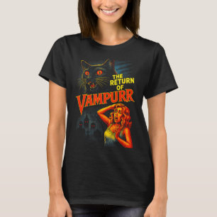 T-shirt Chat d'Halloween Style Vintage 90s Le Retour de