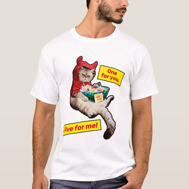 T-shirt Chat diabolique (Devant)