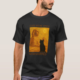 T-shirt Chat Dieu Vénéré Ancienne Egypte Sphinx Drôle Chat