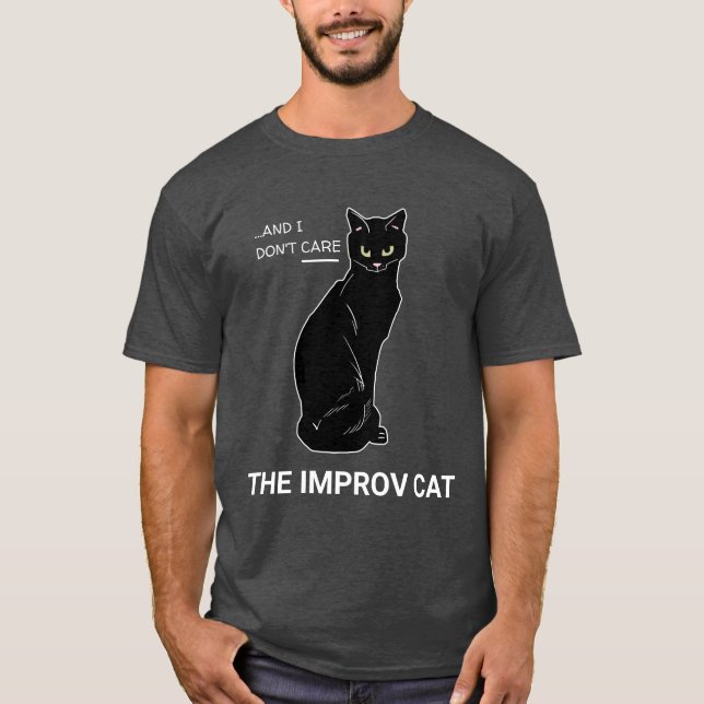 T-shirt Chat D'improvisation Drôle : Oui, Et... Je m'en fi (Devant)