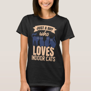 T-shirt Chat d'Intérieur Garçons Animal de Compagnie Chat