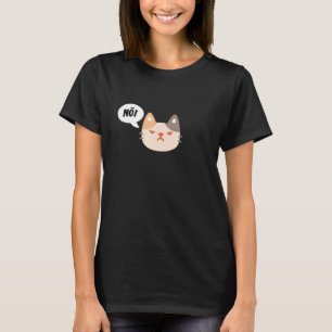 T-shirt chat disant Nö de façon sarcastique motif enfantin