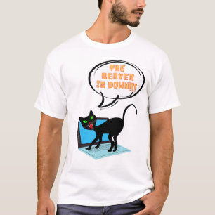 T-shirt chat disant serveur inactif