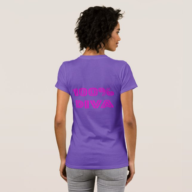 T-shirt Chat diva avec éclat (Dos entier)