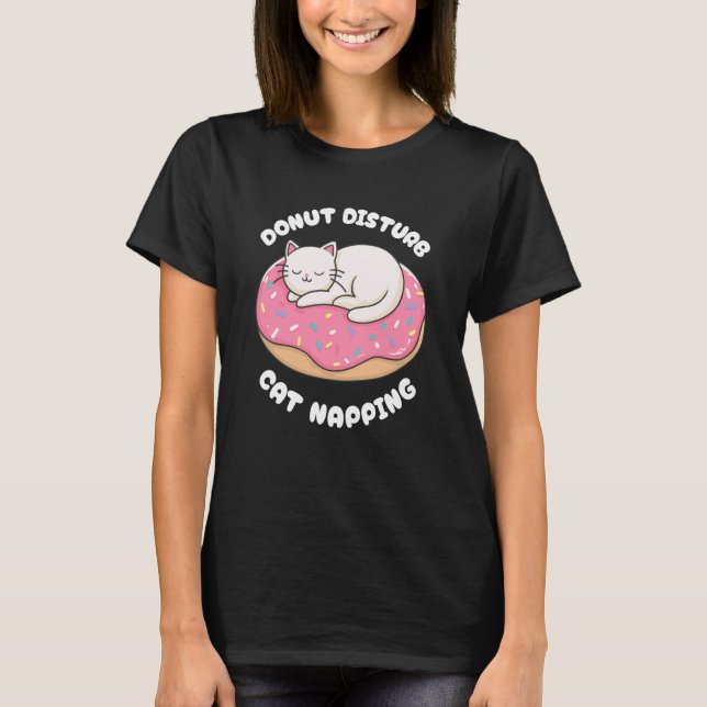 T-shirt Chat Donut Drôle (Devant)