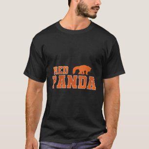 T-shirt Chat d'ours Panda Rouge Bamboo Ailuridae