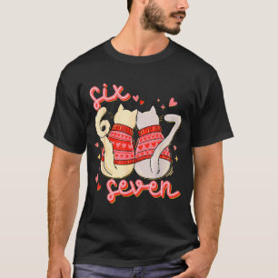 T-shirt Chat Drôle 67 Mème Six Sept Langue Gen Alpha Saint