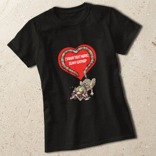 T-shirt Chat drôle Ajoutez votre propre texte Chat fou à l