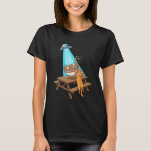 T-shirt Chat Drôle Alein Ramen Graphique Japonais Kawaii A
