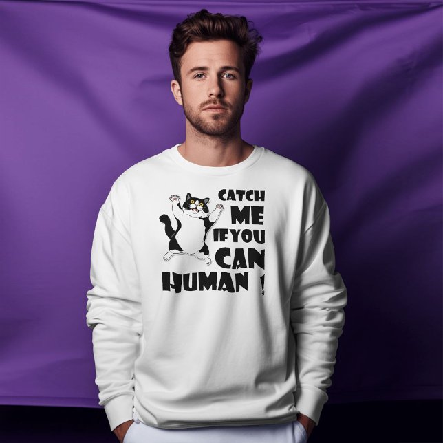 T-shirt Chat drôle : Attrape-moi si tu peux (Créateur téléchargé)