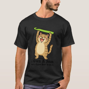 T-shirt Chat Drôle au Crochet pour Femmes Hommes 9mm Croch