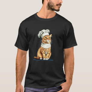 T-shirt Chat drôle avec chapeau de cuisinier Costume pour