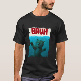 T-shirt Chat Drôle Bruh Chat Meme Cadeau Pour Garçons Homm