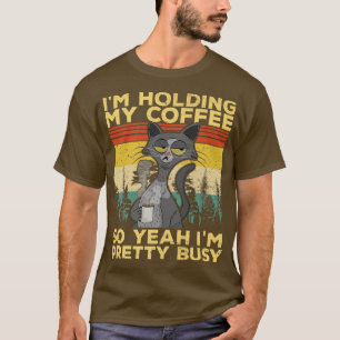 T-shirt Chat drôle café chats maman papa espresso sarcasme