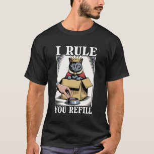 T-shirt Chat Drôle Dans Boîte Je Règne Vous Remplir Amoure