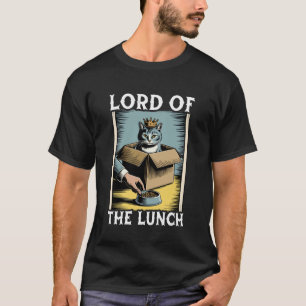 T-shirt Chat Drôle Dans Boîte Seigneur Du Déjeuner Amateur