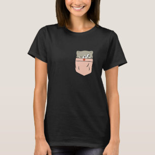 T-shirt Chat Drôle dans la Poche - Kitty dans la Poche - A