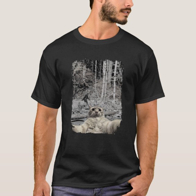 T-shirt Chat drôle de Bigfoot classique (Devant)