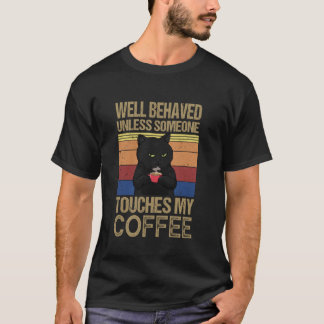 T-shirt Chat drôle de café caféine amateur de café