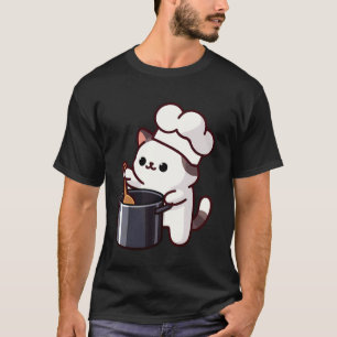 T-shirt Chat drôle de cuisine de pâtisserie de chef