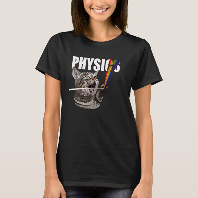 T-shirt Chat drôle de physique amateur de science (Devant)