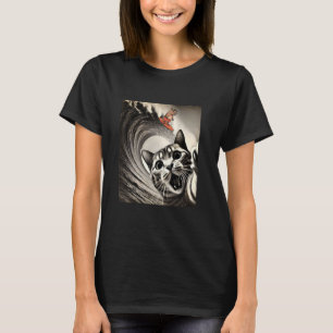 T-shirt Chat drôle de selfie raz-de-marée vague surfeur Ca