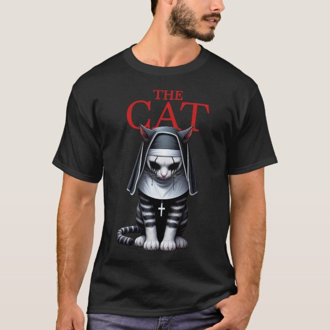 T-shirt Chat drôle d'Halloween (Devant)