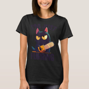 T-shirt Chat drôle d'Halloween avec un meurtre de chat noi