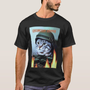 T-shirt Chat drôle disant Survivant de circoncision Parodi