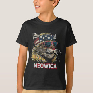 T-shirt Chat - Drôle du 4 juillet Drapeau américain Fête d