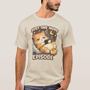 T-shirt Chat Drôle Endormi Juste Un Épisode De Plus Mignon