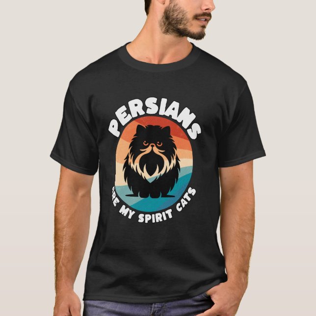 T-shirt Chat Drôle Esprit Animal Chat Persan (Devant)
