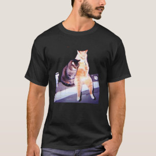 T-shirt Chat Drôle Fumant Une Cigarette Kitty Mème Générat