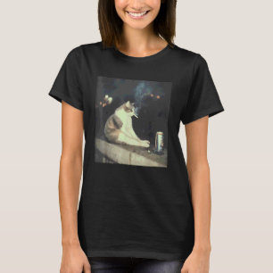 T-shirt Chat drôle fumeur Cigarette Chatons Mème Drôle Biz