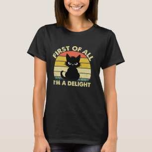 T-shirt Chat Drôle Graphique Sarcastique Tout D'abord Je S