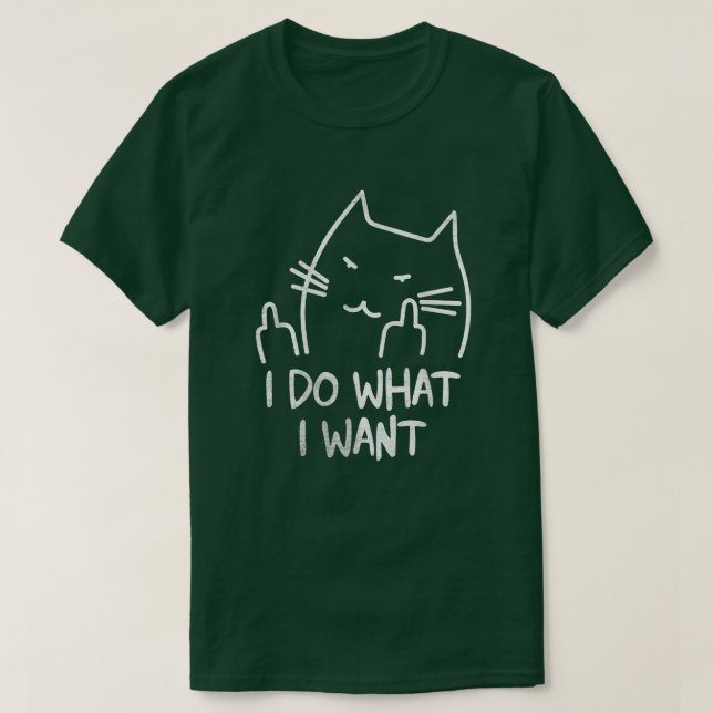 T-shirt Chat drôle Je fais ce que je veux avec mon chat dr (Design devant)