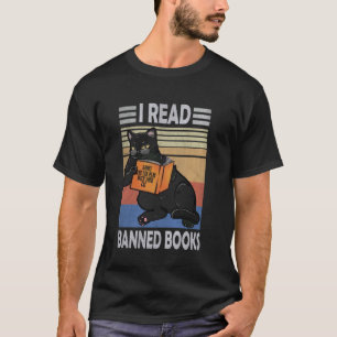 T-shirt Chat drôle Je lis des livres interdits Bibliophile