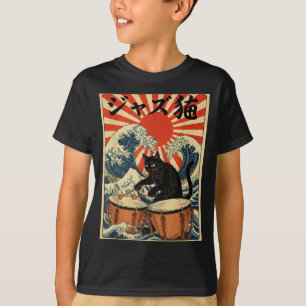 T-shirt Chat drôle jouant du Timpani pour percussionniste