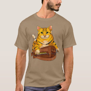 T-shirt Chat drôle Jouer Hurdy Gurdy Cool Cadeau Kitten Mu