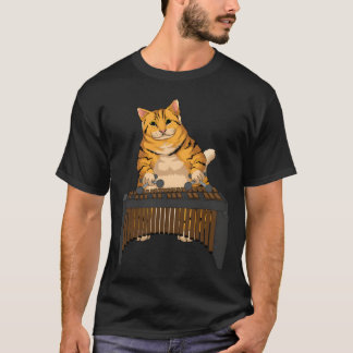 T-shirt Chat drôle Jouer Marimba Cool Animal Musicien Lov