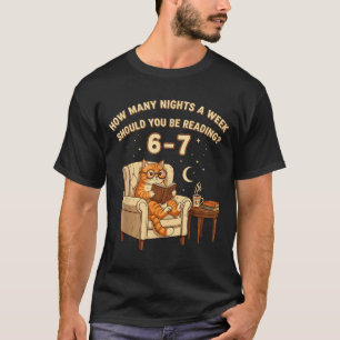 T-shirt Chat drôle lisant 6-7 Mème Amoureux de livre Engli