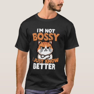 T-shirt Chat drôle mauvaise humeur autoritaire humour