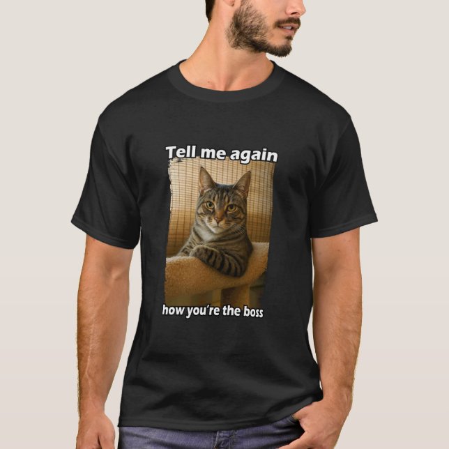 T-shirt Chat Drôle Mème Chat Sarcastique Patron Chat Hilar (Devant)