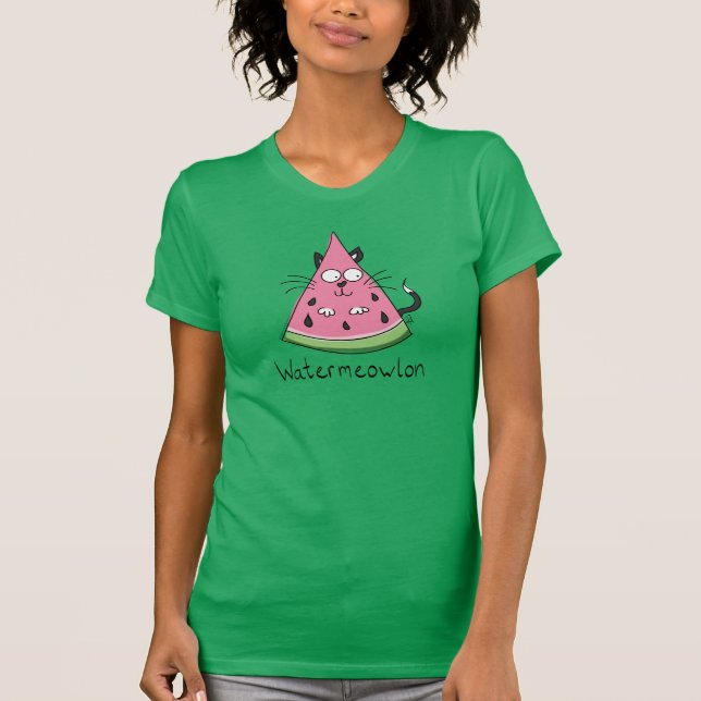 T-shirt Chat drôle Pastèque Mignon Enfants (Devant)