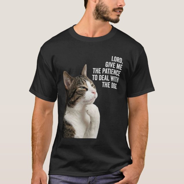T-shirt Chat Drôle Pensif (Devant)